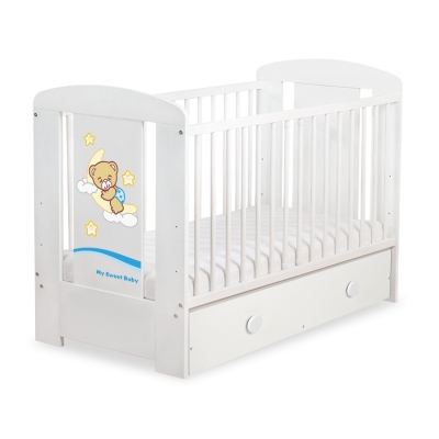 Lettino Neonato con Cassetto 120x60cm Maxi Notte