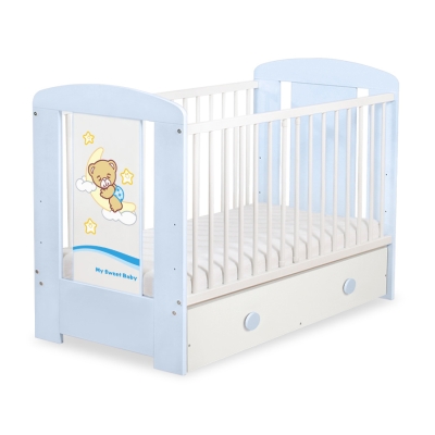 Lettino Neonato con Cassetto 120x60cm Maxi Notte