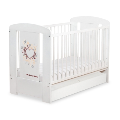 Lettino Neonato con Cassetto 120x60cm Standard