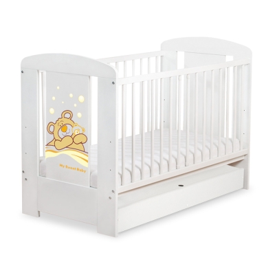 Lettino Neonato con Cassetto 120x60cm Standard Barnaba