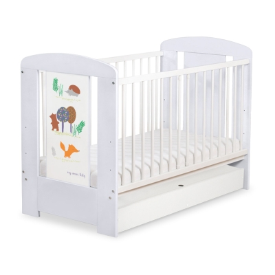 Lettino Neonato con Cassetto 120x60cm Standard Foresta