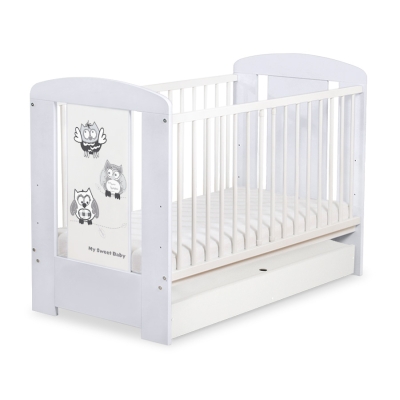 Lettino Neonato con Cassetto 120x60cm Standard Gufi