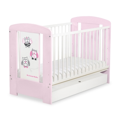 Lettino Neonato con Cassetto 120x60cm Standard Gufi