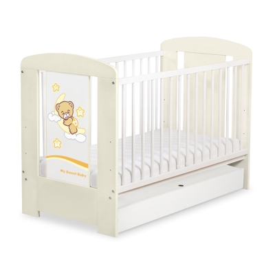 Lettino Neonato con Cassetto 120x60cm Standard Notte