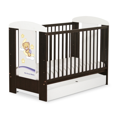 Lettino Neonato con Cassetto 120x60cm Standard Notte