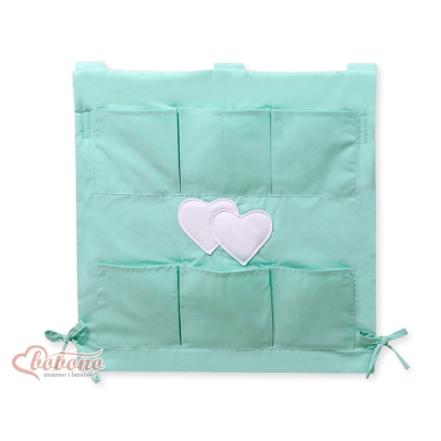 Organizer con 6 Tasche per Culla Menta Cuori