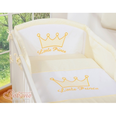 Paracolpi Imbottito per Lettino Creme Little Prince/Princess