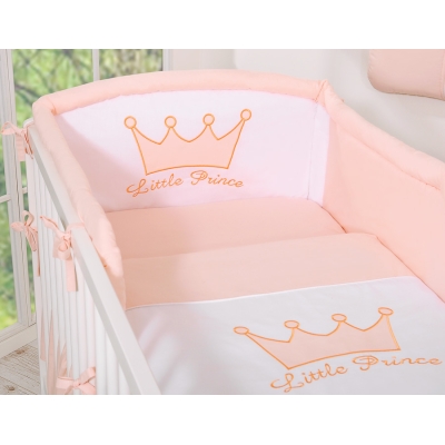 Paracolpi Universale per Lettino 60x120cm O 70x140cm Rosa Cipria Little Prince/Princess