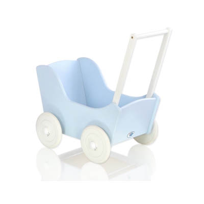 Passeggino per le Bambole Biancheria Bianca Blu