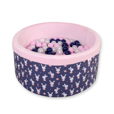 Piscina Morbida con Palline Blu Conigli