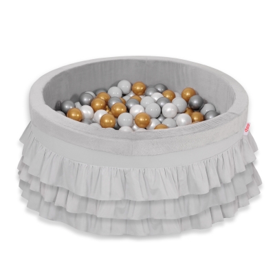 Piscina Morbida con Palline Grigio