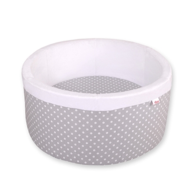 Piscina Vuota per Palline Grigio Pois Bianchi