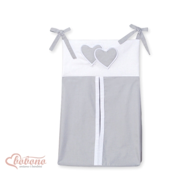 Sacca Organizer per Pannolini Grigio Cuori