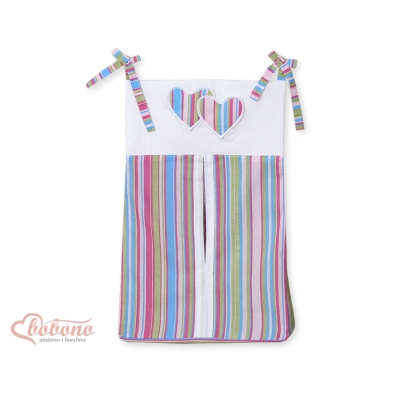 Sacca Organizer per Pannolini Lilla a Strisce Cuori