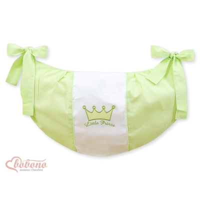Sacca Portagiochi per Lettino - Cuori Verde Little Prince/Princess