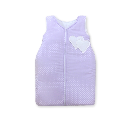 Sacco da Nanna Neonato Lilla Pois Bianchi Cuori