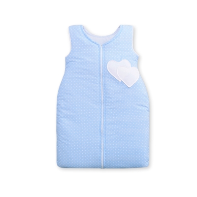 Sacco Nanna Neonati Menta Blu Pois Bianchi Cuori