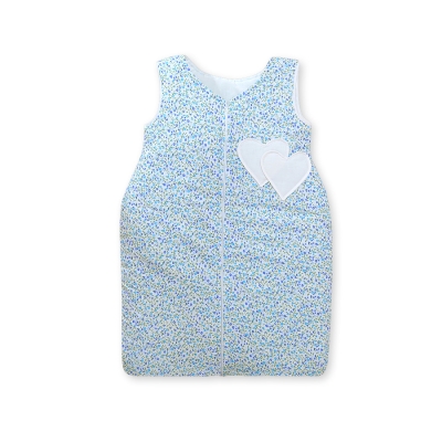 Sacco Nanna Neonato Blu Fiori Fiori Cuori