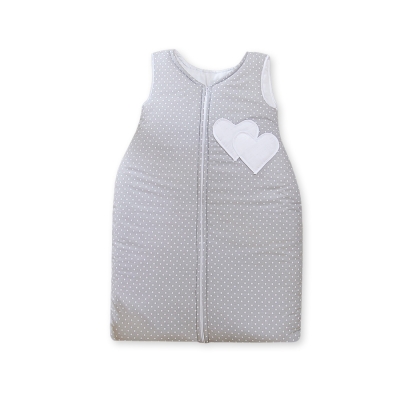 Sacco Nanna Neonato Grigio Pois Bianchi Cuori