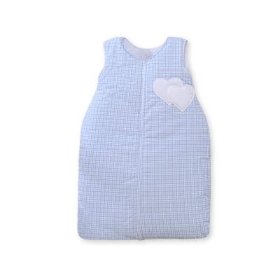 Sacco per Dormire Blu a Scacchi Cuori