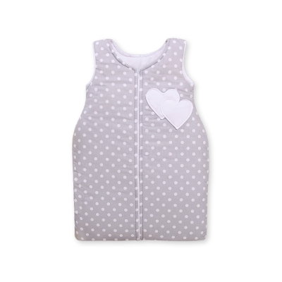 Sacco per Dormire Grigio Pois Bianchi Cuori