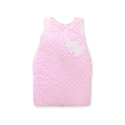 Sacco per Dormire Rosa Pois Bianchi Cuori