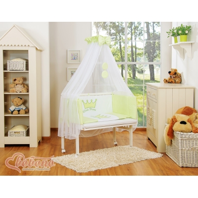 Set Biancheria con Baldacchino 6 parti Verde Little Prince/Princess