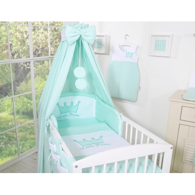 Set Biancheria da Lettino con Baldacchino 7 parti Menta Little Prince/Princess
