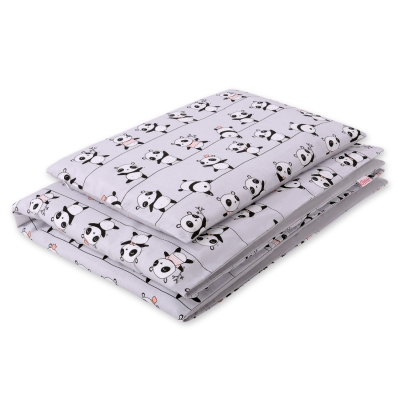 Set Biancheria da Letto 140x200cm 2 parti - Junior Grigio Panda