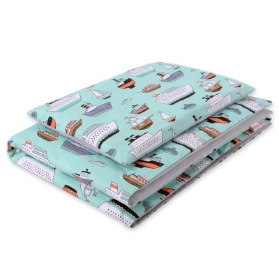 Set Biancheria da Letto 140x200cm 2 parti - Junior Menta Navi