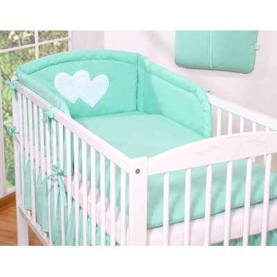 Set Biancheria da Letto 2 parti Menta Cuori