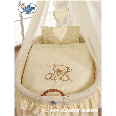 Set di Biancheria da Letto di Ricambio per Culla in Vimini