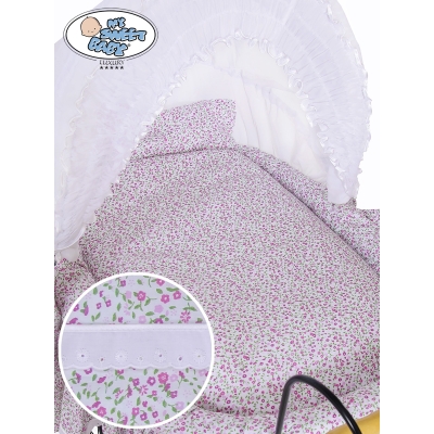 Set di Biancheria per Culla con Cappottina 4 parti Jasmine
