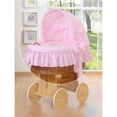 Set di Biancheria per Culla con Cappuccio 4 parti Rosa Rosa