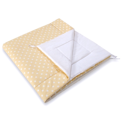 Tappetino Imbottito per Tenda Teepee Beige Pois Bianchi