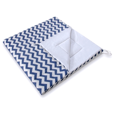 Tappetino Imbottito per Tenda Teepee Blu Scuro Chevron