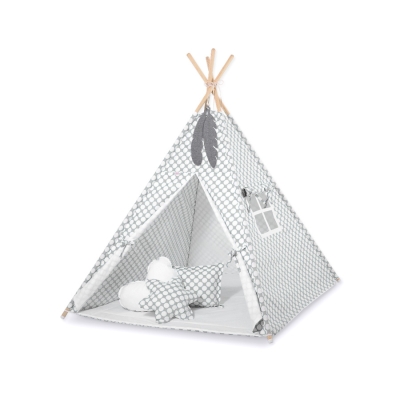 Tenda Indiana per Bambino con Tappetino Grigio