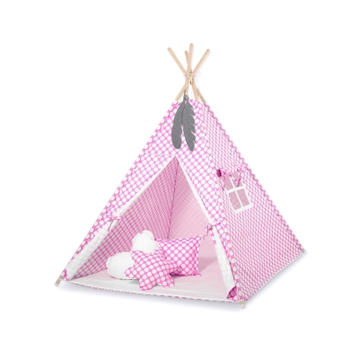 Tenda Teepee con Tappetino Rosa