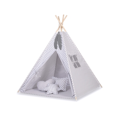 Tenda Teepee e Piume Decorative GRATIS! Grigio