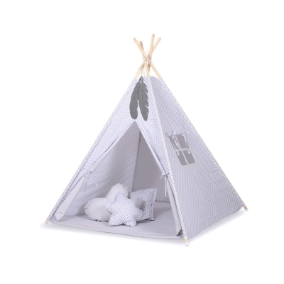 Tenda Wigwam per Bambino con Tappetino Grigio
