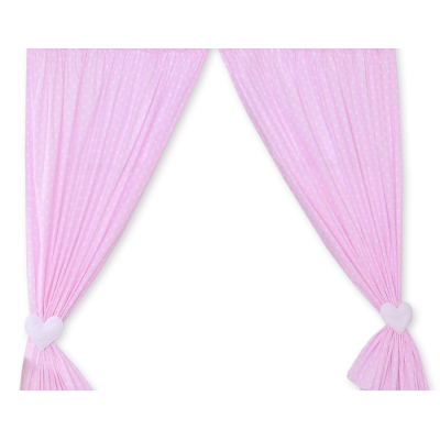 Tende per Bambini Rosa Pois Bianchi Cuori