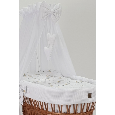 Set di biancheria culla in vimini XXL