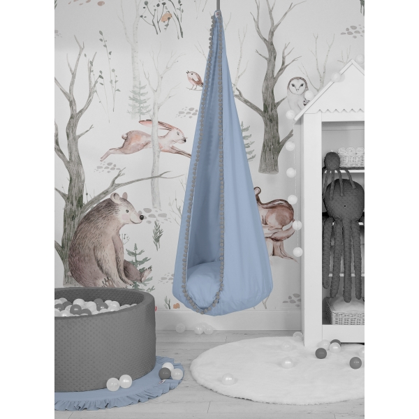 Amaca per Bambini Altalena Sospesa Azzurro Pastello