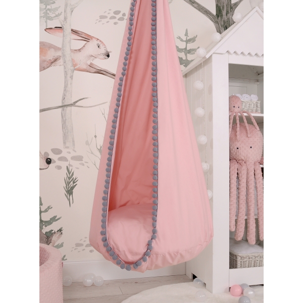 Amaca per Bambini Altalena Sospesa Rosa Scuro