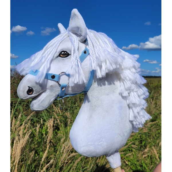 Cavallo con Bastone Premium -Bianco - Hobby Horse