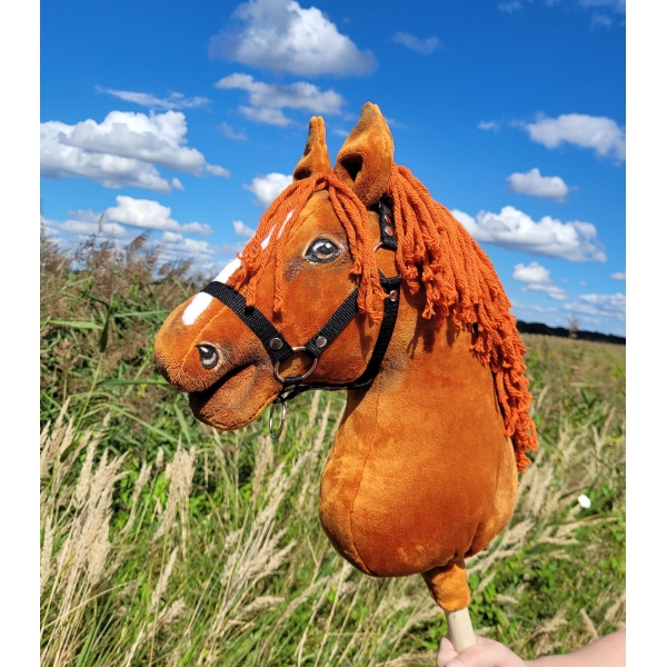 Cavallo con Bastone Premium - Castagna- Hobby Horse