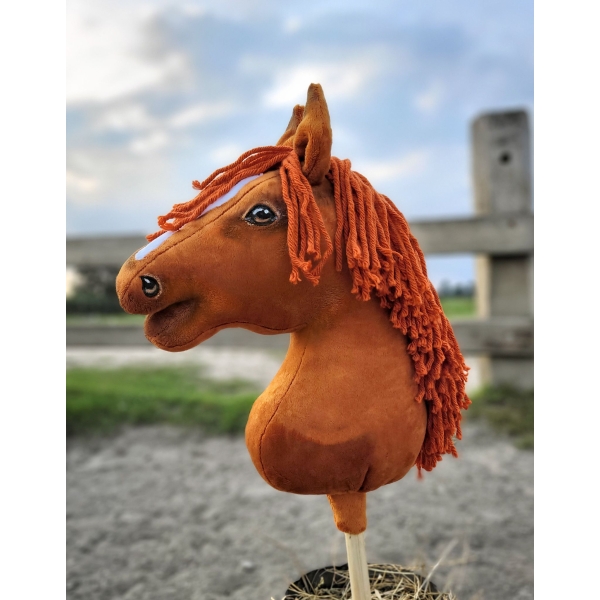 Cavallo con Bastone Premium - Castagna- Hobby Horse