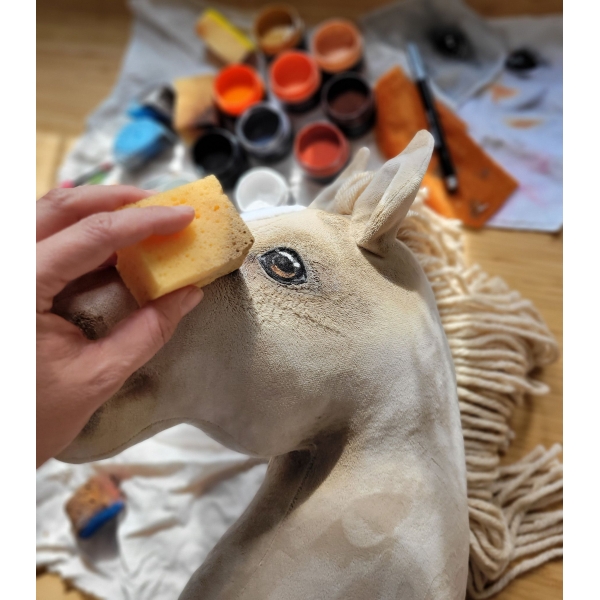 Cavallo Bastone Cremello Hobby Horse Premium