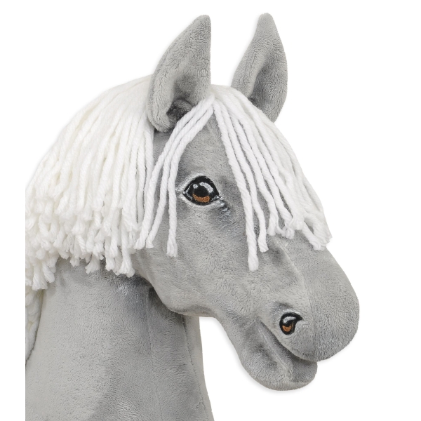 Cavallo con Bastone Premium -Grigio - Hobby Horse