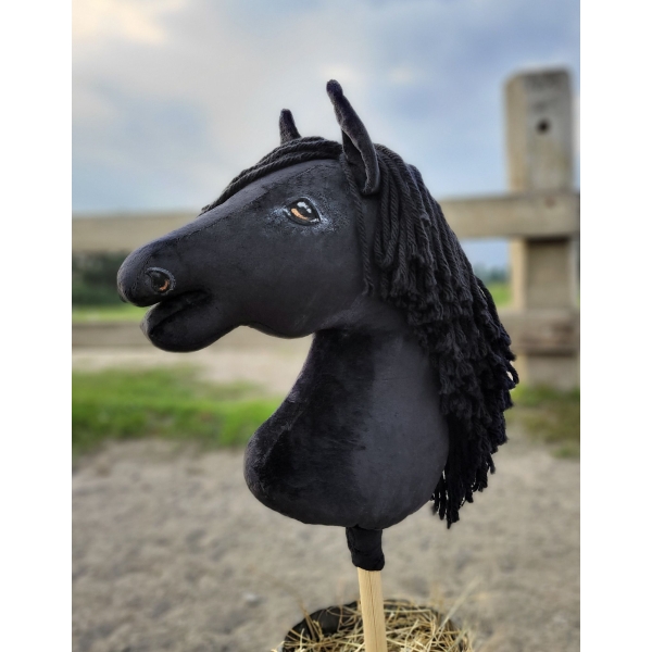 Cavallo con Bastone Premium -Nero Hobby Horse